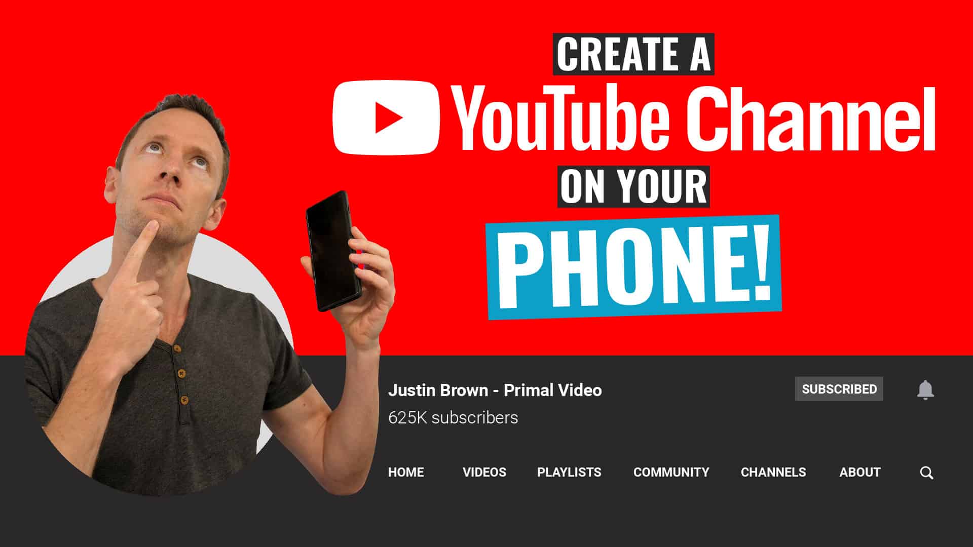 How To Create A YouTube Channel With Your PHONE!