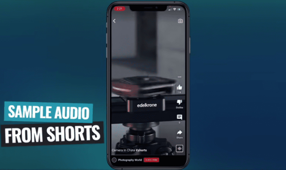It's possible to sample audio from other creator's Shorts