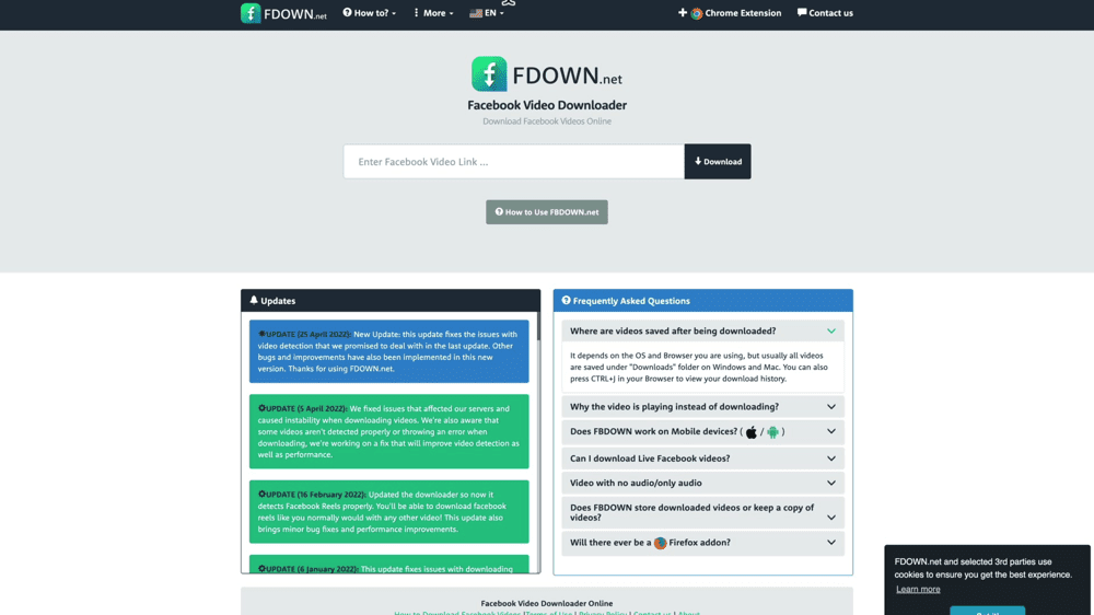 Fdown.net website