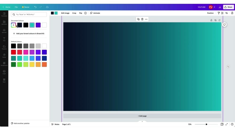 Adjusting block colors in Canva