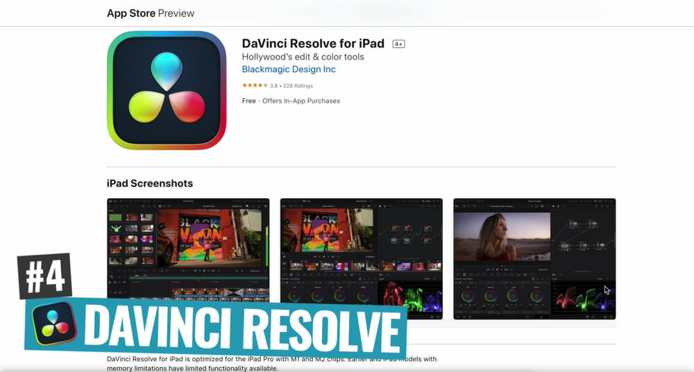 DaVinci Resolve in the App Store