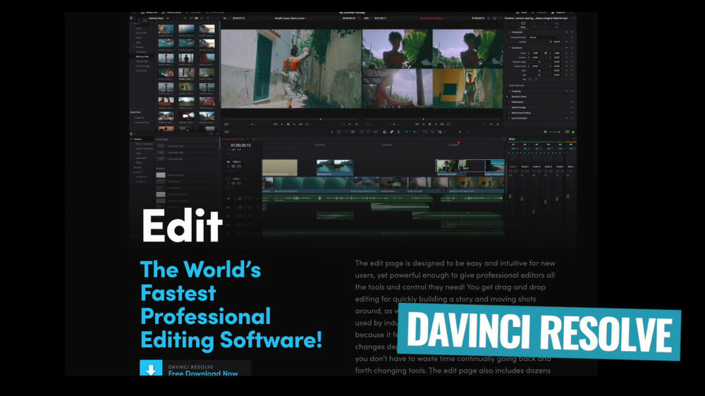 DaVinci Resolve is the best video editing software for advanced users