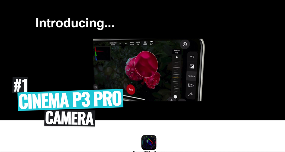 Cinema P3 Pro is a top contender for best camera app for iPhone