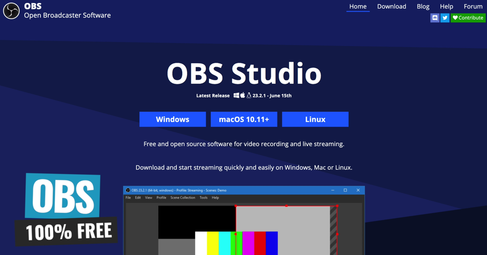 OBS Studio website